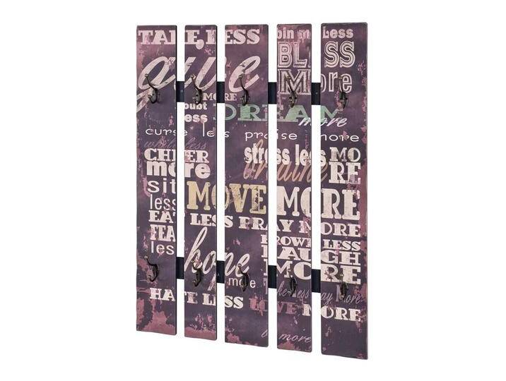 Wandgarderobe mit Schriftzug Braun Bunt Wandgarderobe mit Schriftzug Braun Bunt von Pharao24.de