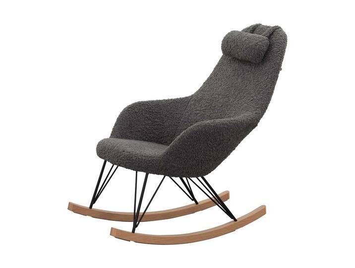Webplüsch Schaukelsessel in Dunkelgrau Skandi Design Webplüsch Schaukelsessel in Dunkelgrau Skandi Design von Pharao24.de
