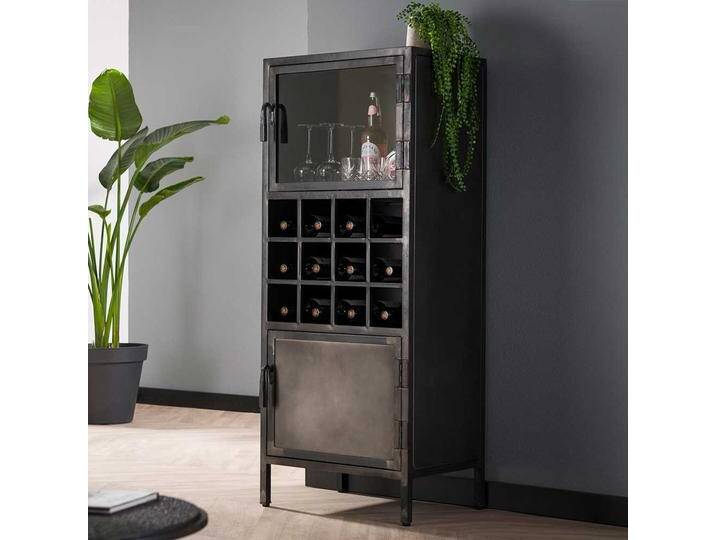 Weinschrank in Dunkelgrau Platz für 12 Flaschen von Pharao24.de