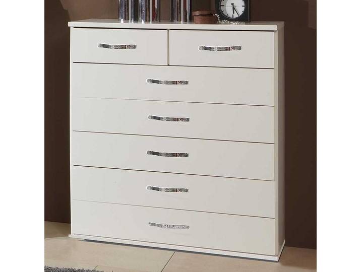 Weiße Schubkastenkommode 106x91x40 cm modernem Design Weiße Schubkastenkommode 106x91x40 cm modernem Design von Pharao24.de