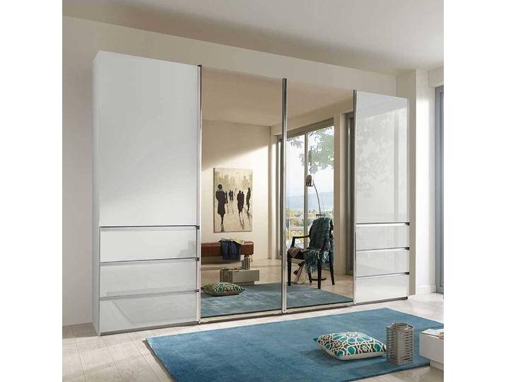 Weißer Gleittürenschrank Made in Germany Spiegeln von Pharao24.de