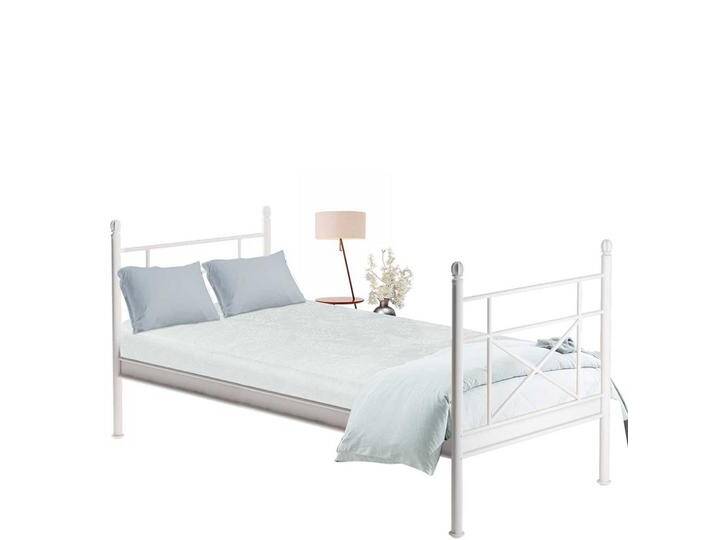 Weißes Metallbettgestell im Landhausstil 90x200 und 160x200 cm Weißes Metallbettgestell im Landhausstil 90x200 und 160x200 cm von Pharao24.de