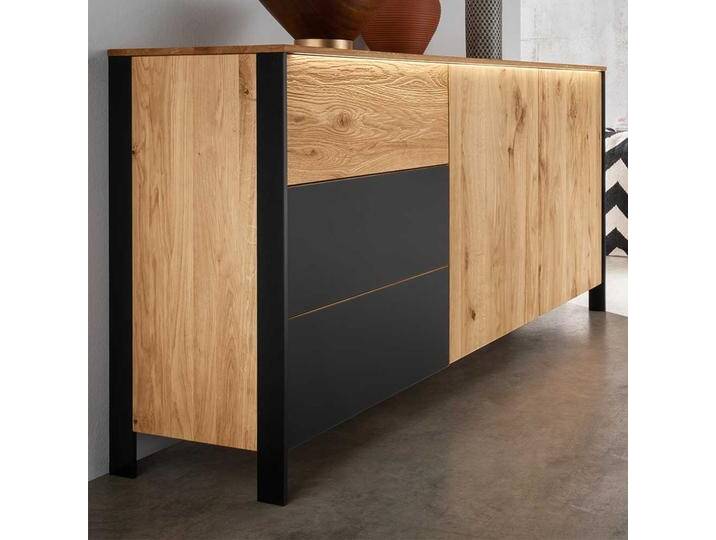 Wildeiche Sideboard aus Massivholz drei Schubladen und zwei Türen Wildeiche Sideboard aus Massivholz drei Schubladen und zwei Türen von Pharao24.de