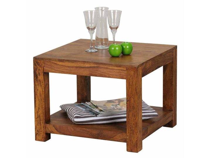 Wohnzimmer Couchtisch aus Sheesham massiv lackiert 60 cm breit von Pharao24.de
