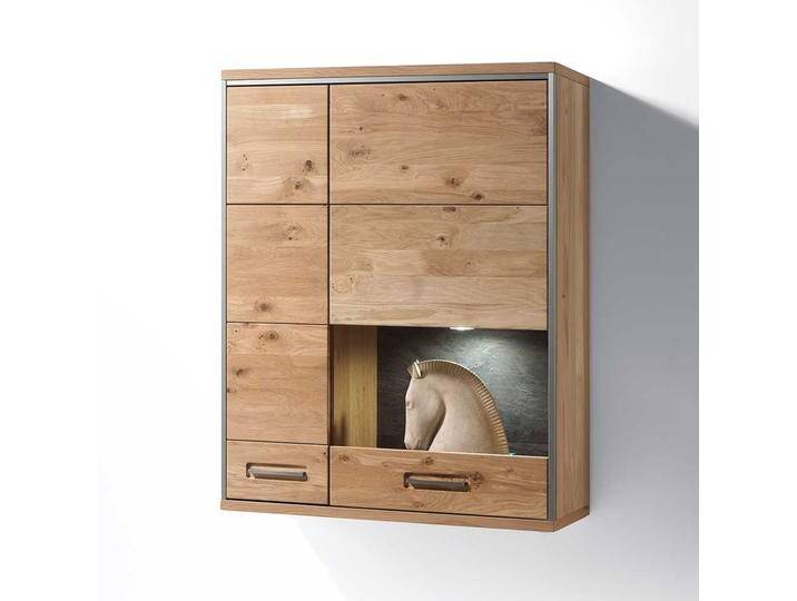 Wohnzimmer Hängevitrine mit Asteiche furniert 2 türig von Pharao24.de
