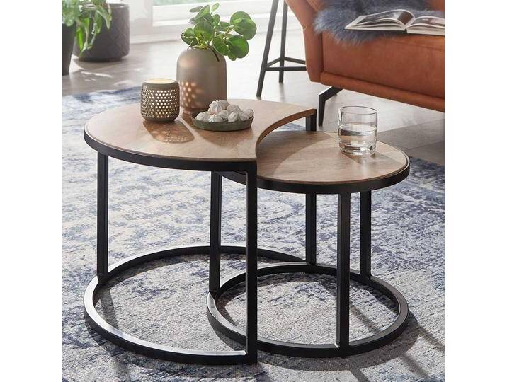 Wohnzimmer Tisch 2er Set 60 cm breit Industry und Loft Stil (zweiteilig) von Pharao24.de
