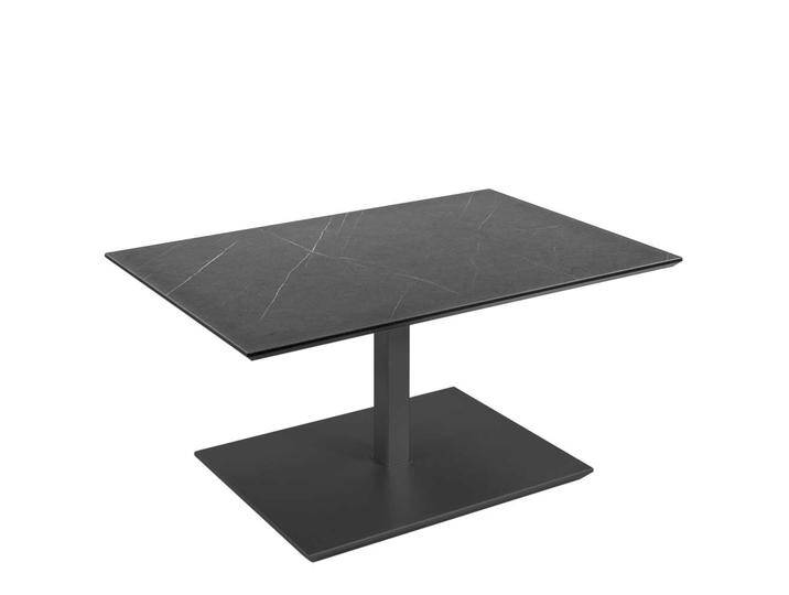 Wohnzimmer Tisch höhenverstellbar in Anthrazit Marmor Optik von Pharao24.de
