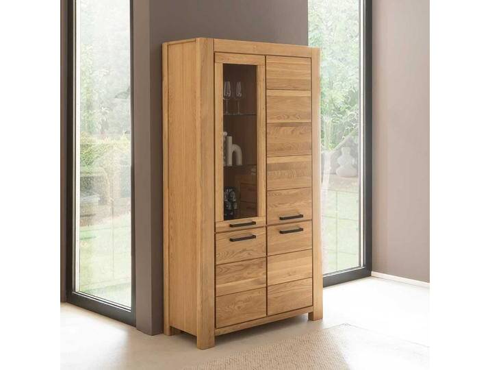 Wohnzimmer Vitrinenschrank Vitrine mit Glastür in Wildeichefarben Wohnzimmer Vitrinenschrank Vitrine mit Glastür in Wildeichefarben von Pharao24.de