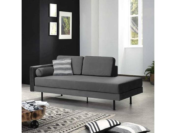 Wohnzimmercouch Anthrazit in modernem Design Samtvelours von Pharao24.de