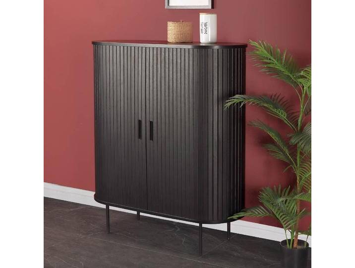 Wohnzimmerschrank Esszimmer Highboard in ovaler Form 118 cm hoch von Pharao24.de