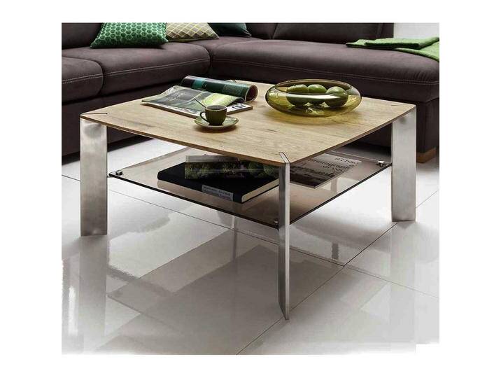 Wohnzimmertisch Couchtisch in Edelstahlfarben und Asteichefarben Wohnzimmertisch Couchtisch in Edelstahlfarben und Asteichefarben von Pharao24.de