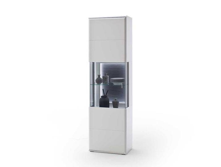 Wohnzimmervitrinenschrank in Weiß und Anthrazit 60 cm breit von Pharao24.de