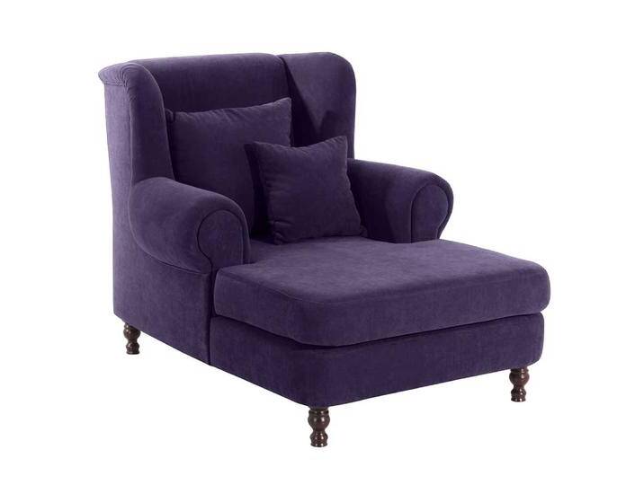 Xxl Sessel violett Velours im Landhausstil Vierfußgestell aus Holz Xxl Sessel violett Velours im Landhausstil Vierfußgestell aus Holz von Pharao24.de