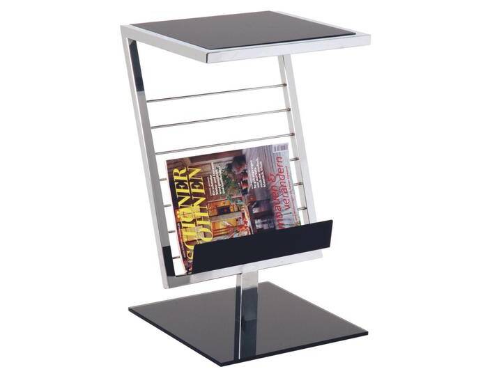 Zeitungsständer in Schwarz Schwarzglas von Pharao24.de