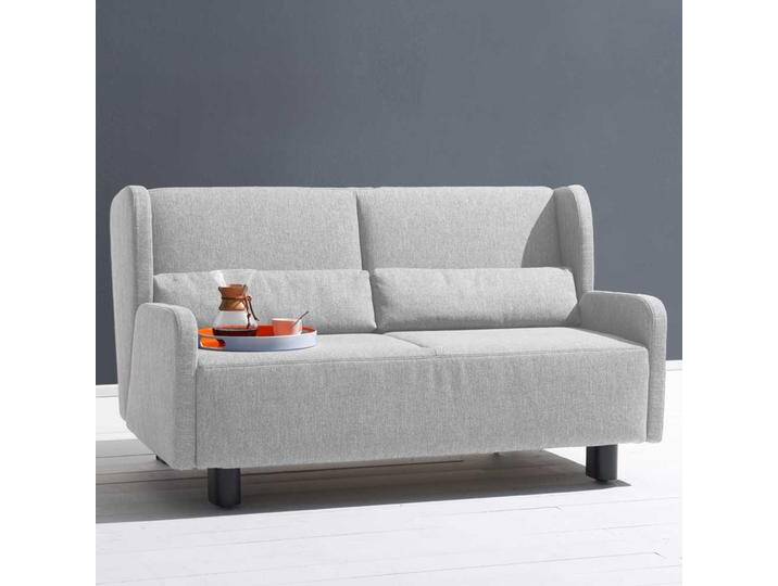 Zweisitzer Schlafsofa in Hellgrau Webstoff Made in Germany von Pharao24.de
