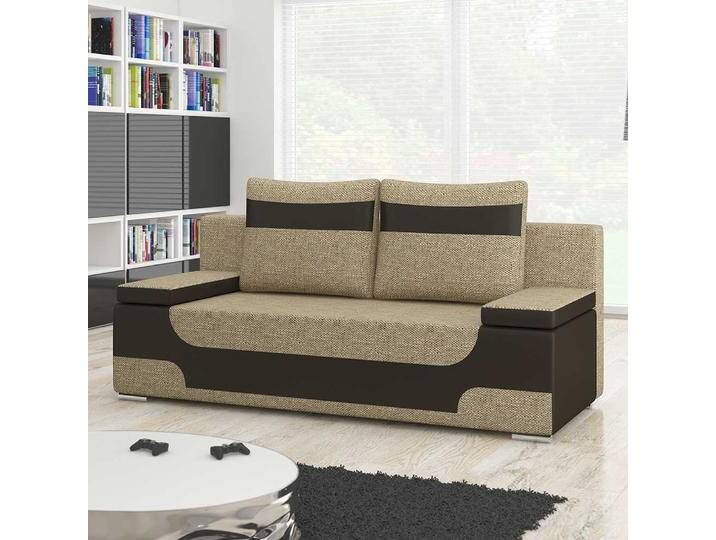 Zweisitzer Sofa Sofa in Beige und Braun von Pharao24.de