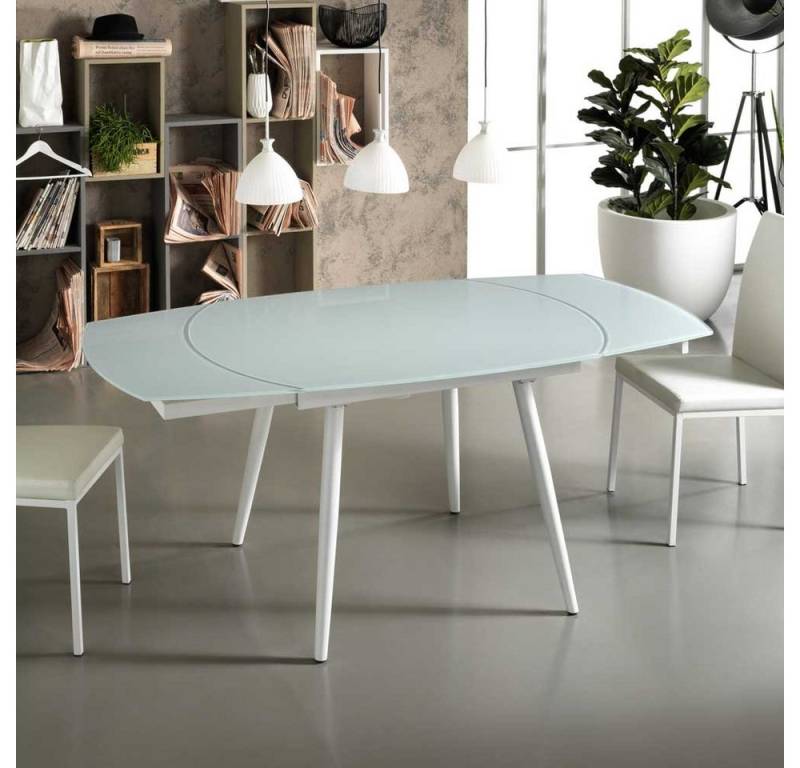 Pharao24 Esstisch Nevis, mit Tischplatte in Bootsform, ausziehbar Pharao24 Esstisch Nevis, mit Tischplatte in Bootsform, ausziehbar von Pharao24