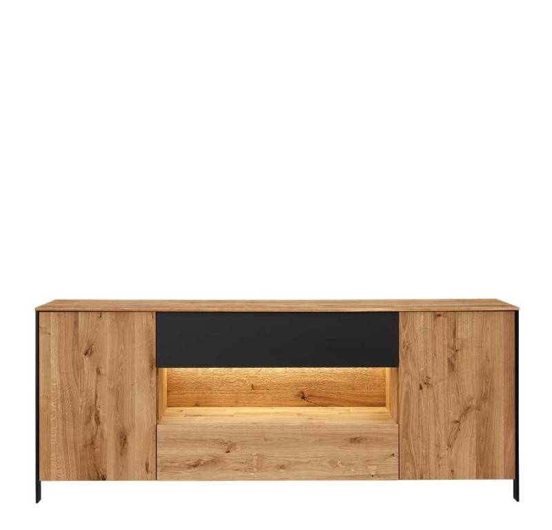 Pharao24 Sideboard Annyma, aus Massivholz, mit LED Beleuchtung von Pharao24