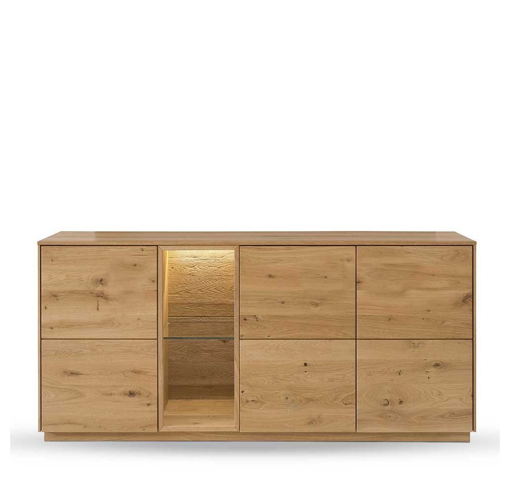 Pharao24 Sideboard Coscana, aus Massivholz, mit LED Beleuchtung von Pharao24