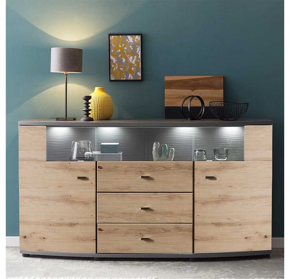 Pharao24 Sideboard Tatures, mit LED Beleuchtung von Pharao24