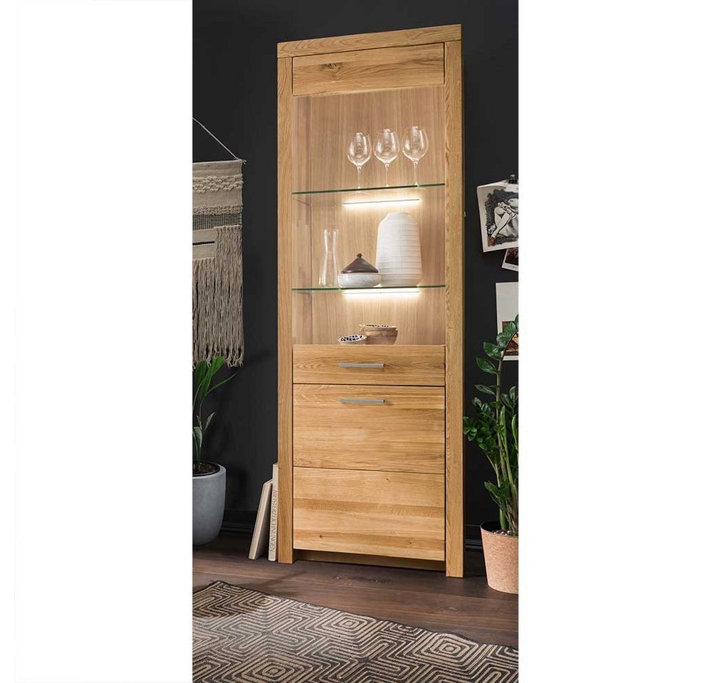 Pharao24 Vitrine Procenta aus Massivholz, mit LED Beleuchtung von Pharao24