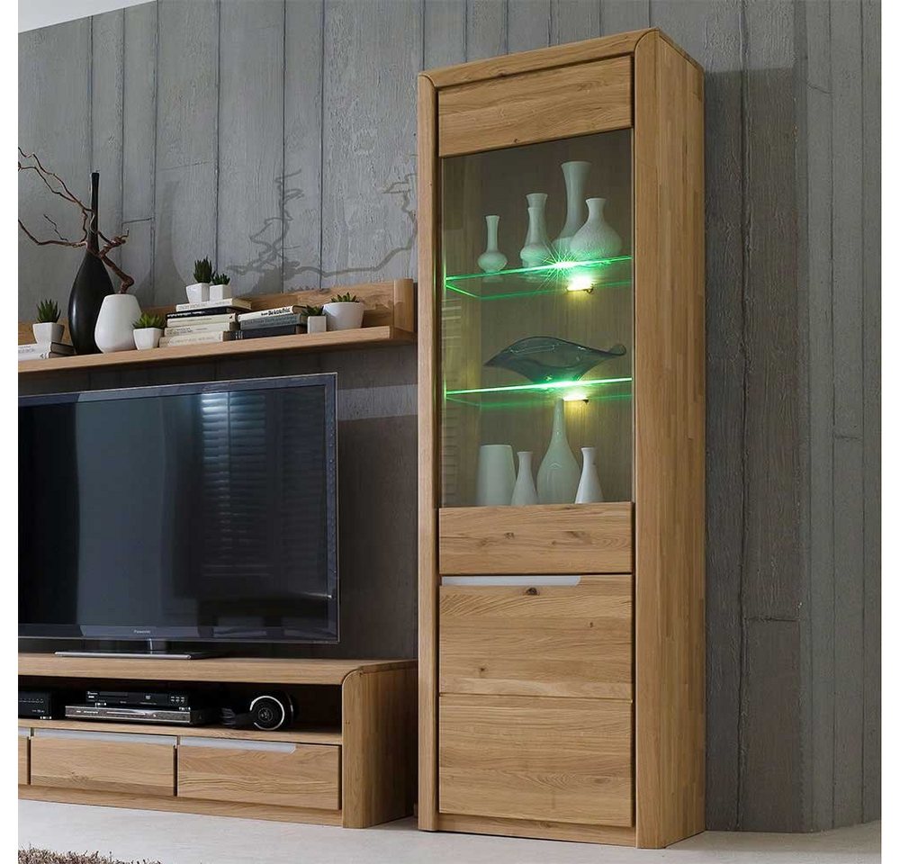 Pharao24 Vitrine Vletko aus Massivholz, mit LED Beleuchtung von Pharao24