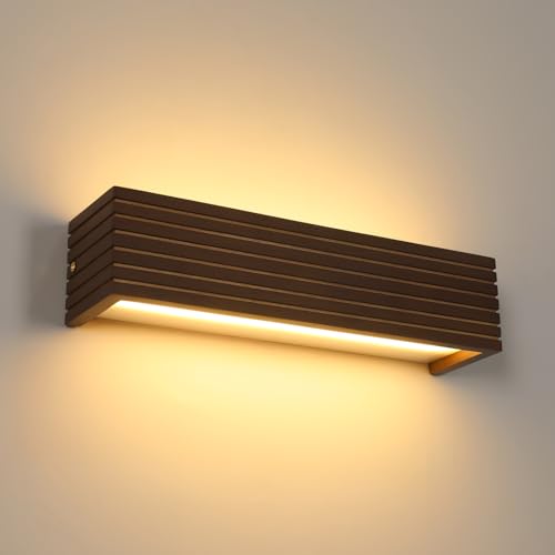 Pheashine Holz Wandleuchte Innen, 18W LED Wandlampe Innen, 34CM Lange Moderne Wandbeleuchtung Up Down Design für Wohnzimmer, Schlafzimmer, Treppen, 3000K Warmweiß Pheashine Holz Wandleuchte Innen, 18W LED Wandlampe Innen, 34CM Lange Moderne Wandbeleuchtung Up Down Design für Wohnzimmer, Schlafzimmer, Treppen, 3000K Warmweiß von Pheashine
