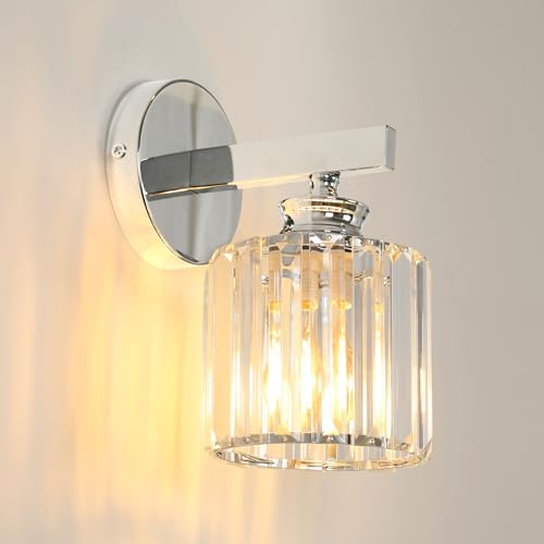 Pheashine Kristall Wandleuchte LED Modern, K9 Kristallwandleuchten Silber, E27 LED Wandlampe Kristall fur Wohnzimmer, Schlafzimmer, Flur Pheashine Kristall Wandleuchte LED Modern, K9 Kristallwandleuchten Silber, E27 LED Wandlampe Kristall fur Wohnzimmer, Schlafzimmer, Flur von Pheashine