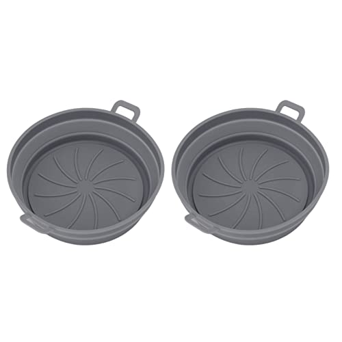 2er Set Silikon-Fritteuse mit Antihaft-Beschichtung Wiederverwendbar für knuspriges Kochen 21 Cm für Küchenutensilien (Kieselgel 2) von Phefop