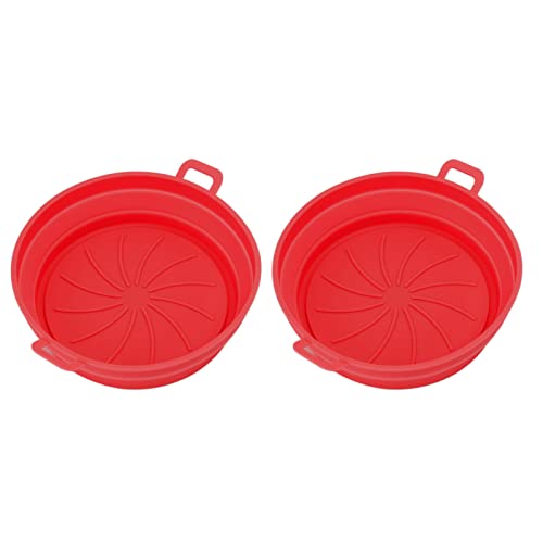 2er Set Silikon-Fritteuse mit Antihaft-Beschichtung Wiederverwendbar für knuspriges Kochen 21 Cm für Küchenutensilien (Kieselgel 3) von Phefop