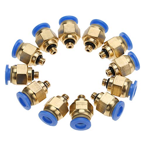 3D-Drucker-Pneumatik-Geradanschluss PC4-M5 PC4-1 PC4-2 PC4-3 Gerader Pneumatischer Anschlussschlauch One-Touch-Anschluss für 4-mm-PU-Schlauch Nylonschlauch 3D-Druckerzubehör von Phefop