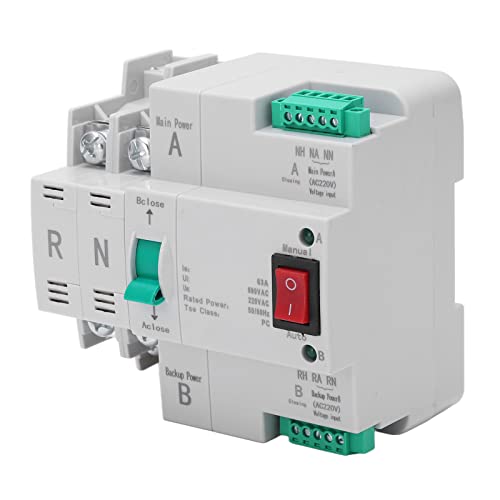 Elektrischer Wahlschalter mit automatischer Übertragung mit doppelter Leistung, Silber, flammhemmend, AC 220 V, automatischer Transferschalter mit doppelter Leistung für Elektrischer Wahlschalter mit automatischer Übertragung mit doppelter Leistung, Silber, flammhemmend, AC 220 V, automatischer Transferschalter mit doppelter Leistung für von Phefop