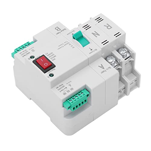 Elektrischer Wahlschalter mit automatischer Übertragung mit doppelter Leistung, Silber, flammhemmend, AC 220 V, automatischer Transferschalter mit doppelter Leistung für Elektrischer Wahlschalter mit automatischer Übertragung mit doppelter Leistung, Silber, flammhemmend, AC 220 V, automatischer Transferschalter mit doppelter Leistung für von Phefop