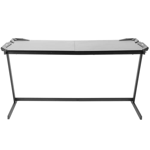 Gaming-Schreibtisch mit RGB-LED-Lichtstreifen und strukturiertem Schreibtisch aus Kohlefaser, robuster Computertisch in Z-Form für PC-Spiele, Größe 150 x 60 cm Gaming-Schreibtisch mit RGB-LED-Lichtstreifen und strukturiertem Schreibtisch aus Kohlefaser, robuster Computertisch in Z-Form für PC-Spiele, Größe 150 x 60 cm von Phefop