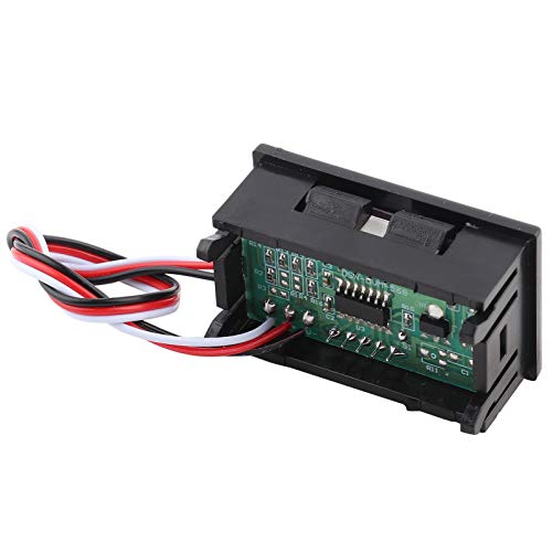 Hohe Genauigkeit Digital LED LED-Voltmeter-Panel mit Reverse Protection-DC0-100V-Messung, Leicht zu Lesendes 3-stelliges Display (Schriftbeleuchtung Farbe rot) von Phefop