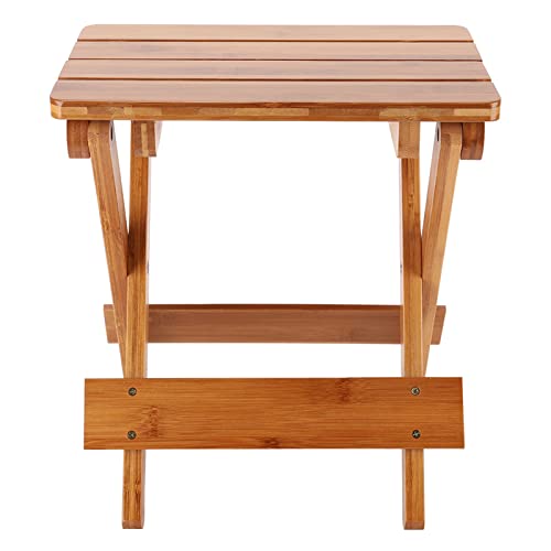 Klappbarer Mini-Hockerstuhl, Mehrzweck-Holzbank, Tragbare Möbel mit Wasserdichter Platte Zum Angeln, Als Esstisch und Computertisch von Phefop