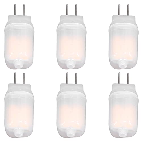 Langlebige G4-LED-Glühbirne 12 V, 360° Lumineszenz für Tischlampen, Wandlampen – 6 Stück (Warmweiß) von Phefop