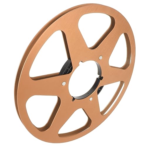 Leere Bandspule, 6-Loch-NAB aus Aluminiumlegierung für STUDER, 1/4-Zoll-Band 10,5-Zoll-Rolle, Kompatibel mit REEL-to-REEL-Playern (GOLD) von Phefop