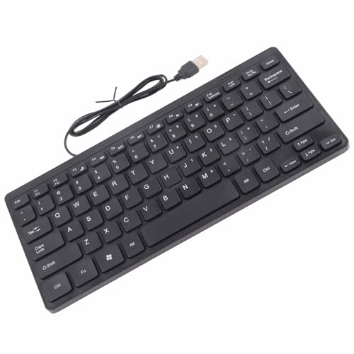 Mini-Tastatur Verkabelte Tastatur Tastatur USB Verkabelt Wasserdicht Multimedia Kaypad Tragbares Laptopzubehör K1000, Kompaktes Design, Langes Kabel, Kompatibel mit der von Phefop
