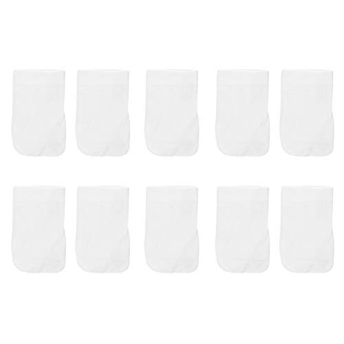 Phefop 10pcs Wiederverwendbares Baumwollpool -Filterbeutel Pool Filterbeutel Schwimmbad -Baumwollfilter -Socke für Schmutzblätter Hunde Haarstaub mit Einfacher Installationsersatz von Phefop