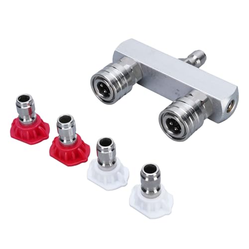 Phefop 2 in 1 Druckunterlegscheibe Spitze Power -Waschdüse Hochdruck -Waschmaschine Zubehör 5000psi Edelstahl Drehdüse mit 1/4 Zoll von Phefop