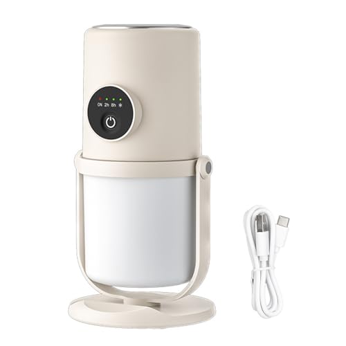 Phefop 300 Ml Desktop -Luftbefeuchter Tragbarer Cooler Nebel -Luftbefeuchter Ruhiger Dual -Nebel -Modi USB Wiederaufladbar für Schlafzimmer Büro Reise nach Hause mit Stand (Beige) von Phefop