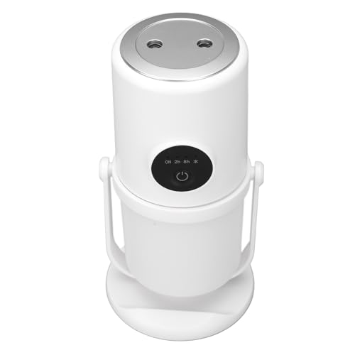 Phefop 300 Ml Desktop -Luftbefeuchter Tragbarer Cooler Nebel -Luftbefeuchter Ruhiger Dual -Nebel -Modi USB Wiederaufladbar für Schlafzimmer Büro Reise nach Hause mit Stand (WHITE) von Phefop