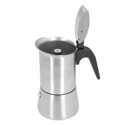 Phefop 304 Edelstahl -Kocher -Espressomaker, 9 Tasse Greca -Topf mit Percolator -Design, Italienische Kaffeemaschine für den Heimgebrauch, Camping, mit Milchdampffunktion (200ML) von Phefop