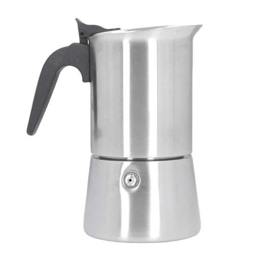 Phefop 304 Edelstahl -Kocher -Espressomaker, 9 Tasse Greca -Topf mit Percolator -Design, Italienische Kaffeemaschine für den Heimgebrauch, Camping, mit Milchdampffunktion (300ML) von Phefop