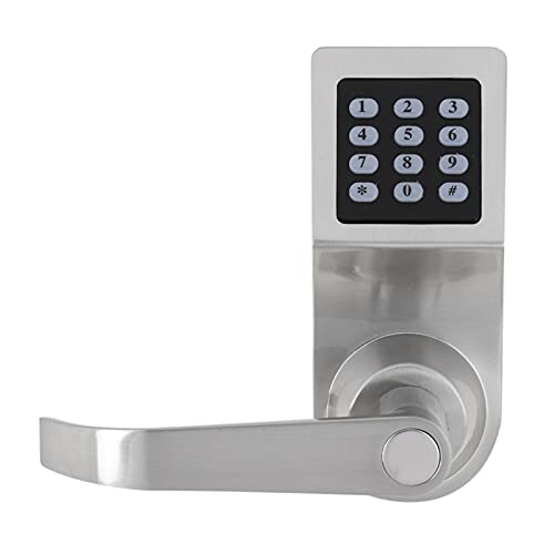 Phefop 4 IN1 Elektronische Tastatur-Türschloss mit Kennwort RF-Kartenfernbedienung und Mechanischer Schlüsselverkehrsgriff, Rechte/linke Türen 35-60 Mm Dicke für Home Office Hotel von Phefop