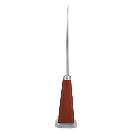 Phefop Barkeeper Ice Pick, 7,1in Edelstahl Eisbrecher Holzgriff Barkeeper Werkzeug für Küchenbars Restaurant Home Picnic Camping Craft Kunst (Stanzkaste Holzgriff Einkopf-Eisgabel großer) von Phefop