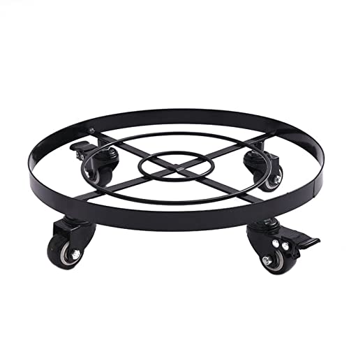Phefop Blumenständer aus Metall mit Rädern, Erosionsbeständiger Blumentopfhalter, 360-Grad-Drehbremsen, Dekorativer Durchmesser 36 cm, Nützliches Werkzeug für ältere Menschen mit (Durchmesser27cm) von Phefop
