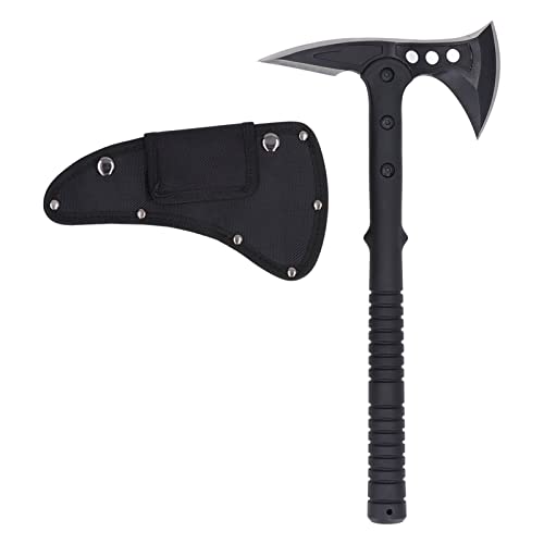 Phefop Camping Axt, Überlebens Wurf Beil mit Scheide, Tactical Tomahawk mit Spike, Nylon Faser Griff für Outdoor Survival Wandern Camping von Phefop