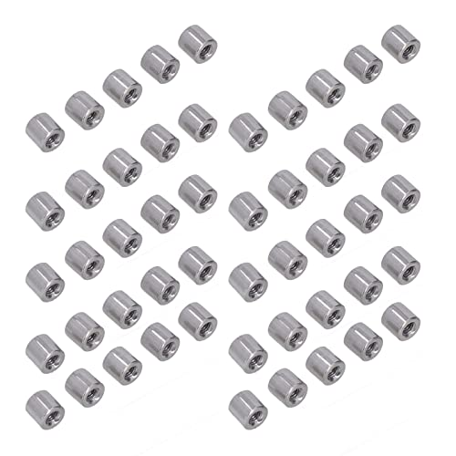Phefop Edelstahlkupplungsstangenmutter, Rostfester Gewindeanschluss, 50 Packung, für die Heimdekoration, Mechanische Wartung von Phefop